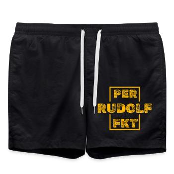 Geschenk für Rudolf - Badeshorts - Schwarz - Vorne - AI Model Male 185 light (185cm)