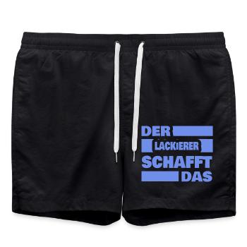 Arbeit Lackierer - Badeshorts - Schwarz - Vorne - AI Model Male 185 light (185cm)