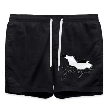 Géorgie Cadres de carte Real Football FR - Short de bain - noir - Devant - AI Model Male 185 light (185cm)