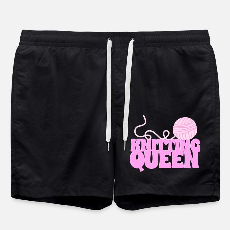 The queen of knitting - Swim Trunks - black