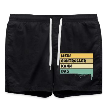 Geschenk für Controller - Badeshorts - Schwarz - Vorne - AI Model Male 185 light (185cm)