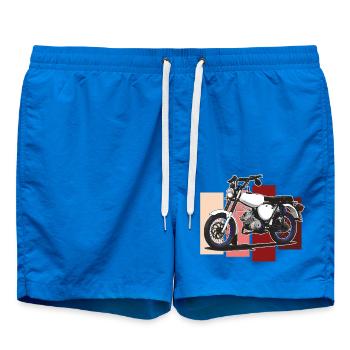S51 (weiß) // Illustration - Badeshorts - Cobalt blue - Vorne
