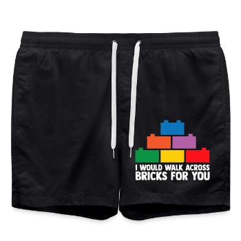 Constructeur de briques Jouets Blocs Blocs de serrage Briques - Short de bain - noir - Devant - AI Model Male 185 light (185cm)