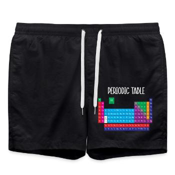 Periodensystem - Badeshorts - Schwarz - Vorne - AI Model Male 185 light (185cm)