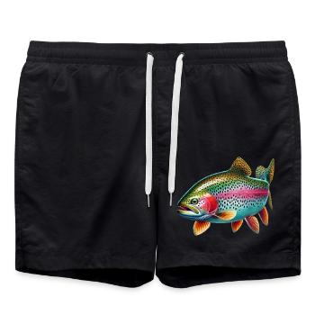 Truite arc-en-ciel - Short de bain - noir - Devant - AI Model Male 185 light (185cm)
