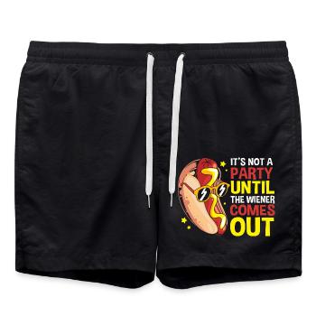 Hot Dog Snack - Swim Trunks - black - Front - AI Model Male 185 light (185cm)