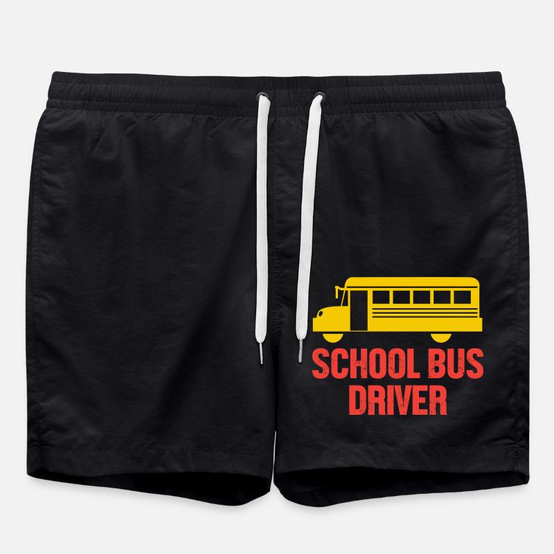 Chauffeur d’autobus scolaire Autobus scolaire - Short de bain - noir