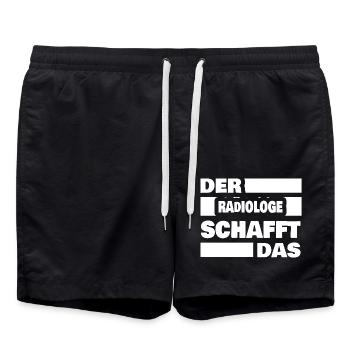 Radiologist as work - Swim Trunks - black - Front - AI Model Male 185 light (185cm)