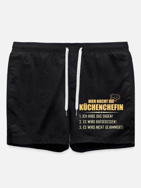 Cooking Funny Cook Chef Gift - Swim Trunks - black