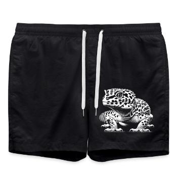 Leopard gecko - Swim Trunks - black - Front - AI Model Male 185 light (185cm)