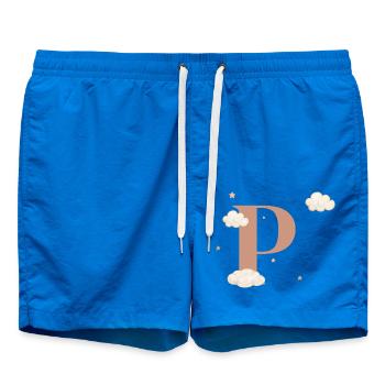 Lettre p nuages étoiles - Short de bain - cobalt blue - Devant