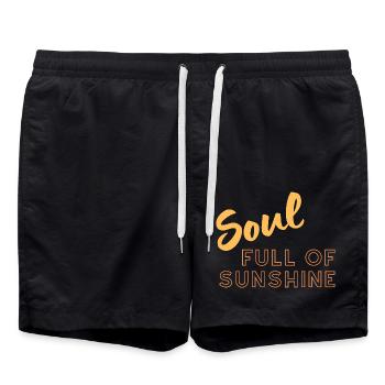 Soul full of sunshine - Swim Trunks - black - Front - AI Model Male 185 light (185cm)