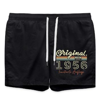 Original 1956 Vintage 1956 Geburtstag Retro 1956 - Badeshorts - Schwarz - Vorne - AI Model Male 185 light (185cm)