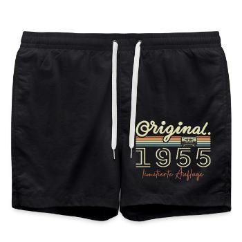 Original 1955 Vintage 1955 Birthday Retro 1955 - Swim Trunks - black - Front - AI Model Male 185 light (185cm)