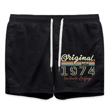Original 1974 Millésime 1974 Anniversaire Rétro 1974 - Short de bain - noir - Devant - AI Model Male 185 light (185cm)