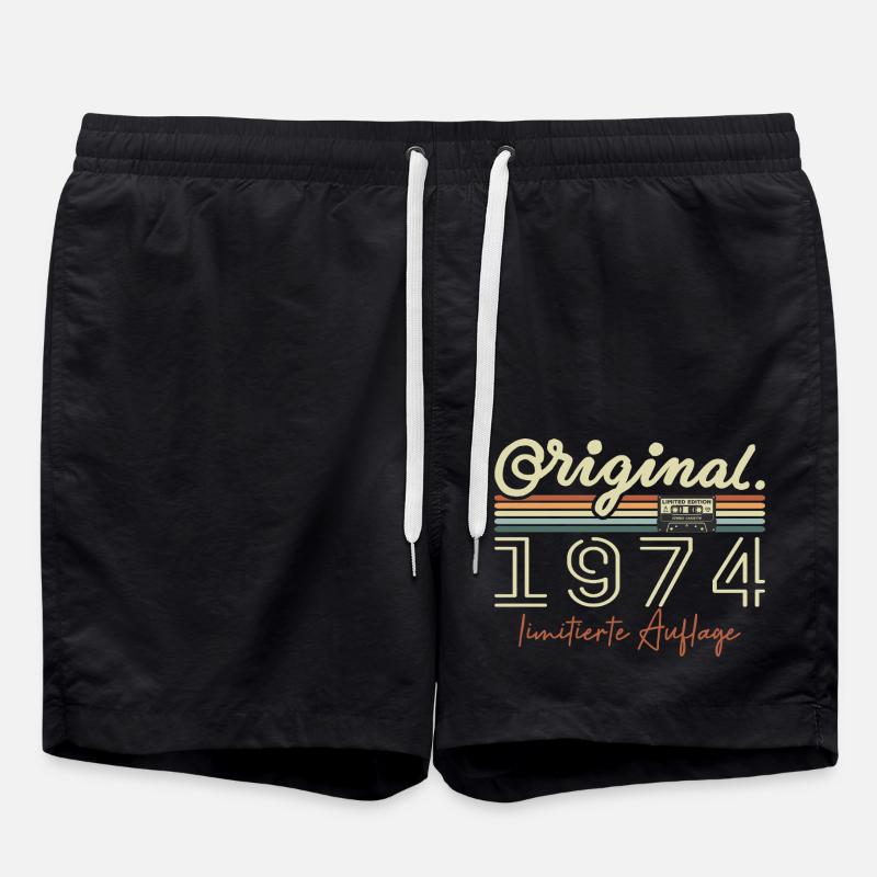 Original 1974 Vintage 1974 Geburtstag Retro 1974 - Badeshorts - Schwarz
