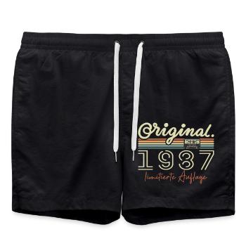 Original 1987 Millésime 1987 Anniversaire Rétro 1987 - Short de bain - noir - Devant - AI Model Male 185 light (185cm)
