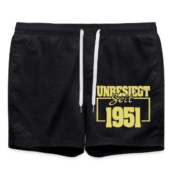1951 - Badeshorts - Schwarz - Vorne - AI Model Male 185 light (185cm)