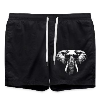 Elephant Sunglasses Summer - Swim Trunks - black - Front - AI Model Male 185 light (185cm)