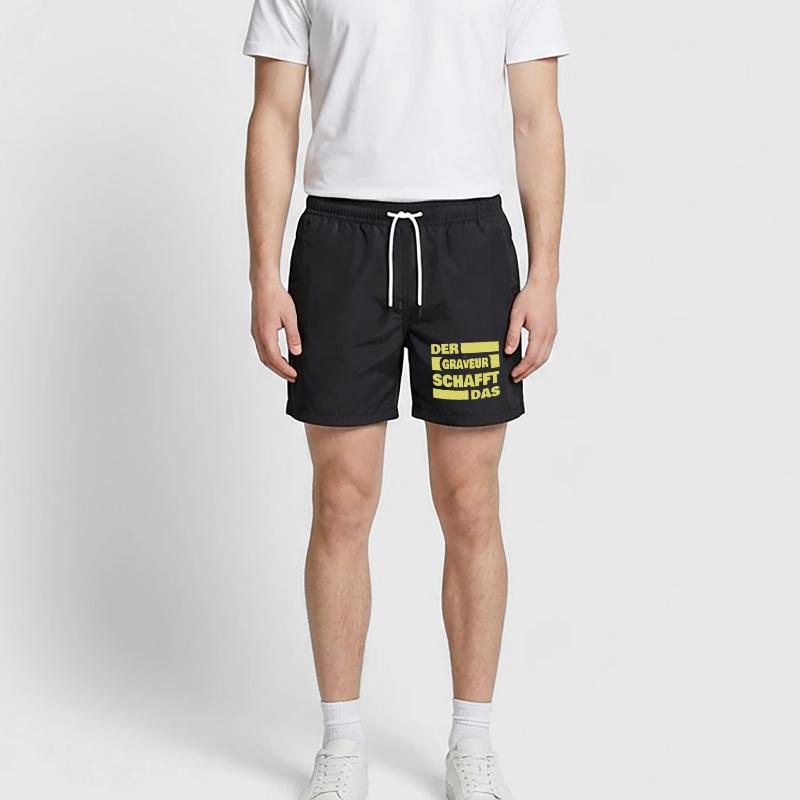 Engraver as work Swim Trunks