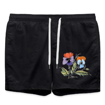Fleur - Short de bain - noir - Devant - AI Model Male 185 light (185cm)