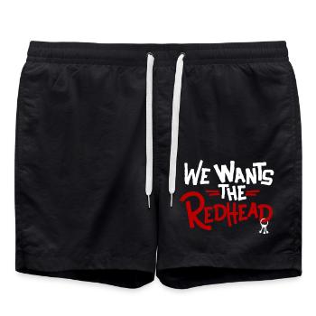 We Wants the Redhead - Swim Trunks - black - Front - AI Model Male 185 light (185cm)