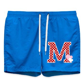 Lettre m cœur - Short de bain - cobalt blue - Devant