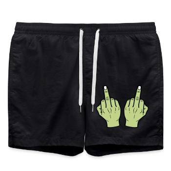 Main du majeur - Short de bain - noir - Devant - AI Model Male 185 light (185cm)