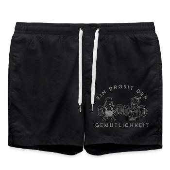 Herr Bier und Frau Bier - Prosit Der Gemütlichkeit - Short de bain - noir - Devant - AI Model Male 185 light (185cm)
