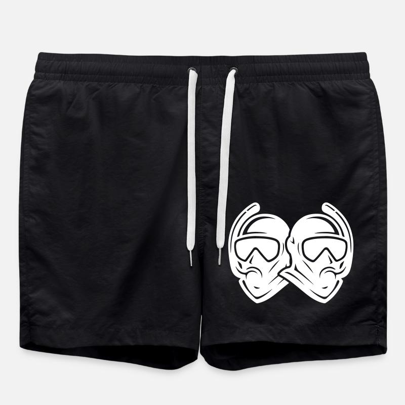 Taucher Symbol - Badeshorts - Schwarz