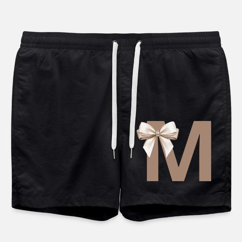 Lettre M Nœud - Short de bain - noir