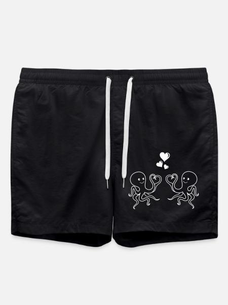 octopus love - Badeshorts - Schwarz
