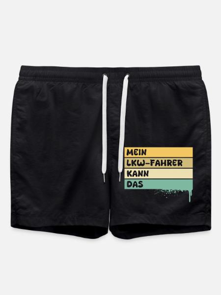 Beruf Lkwfahrer - Badeshorts - Schwarz