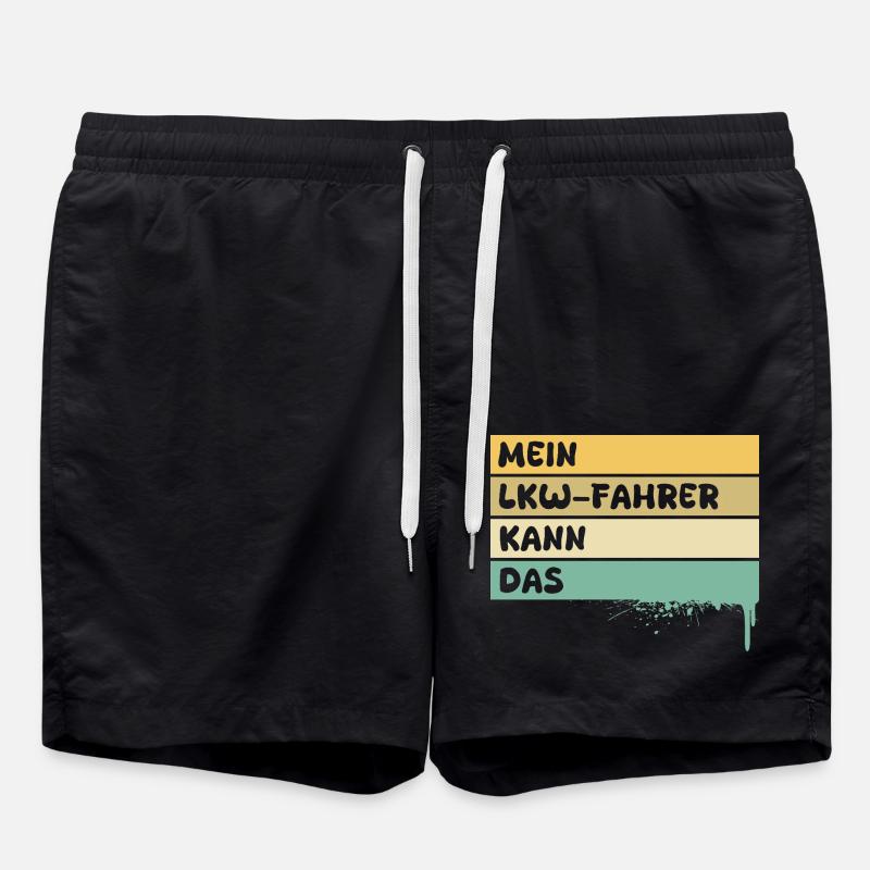 Occupation: Truck driver - Swim Trunks - black