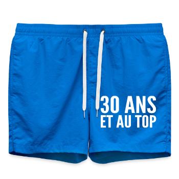 30 years old and at the top - Swim Trunks - cobalt blue - Front