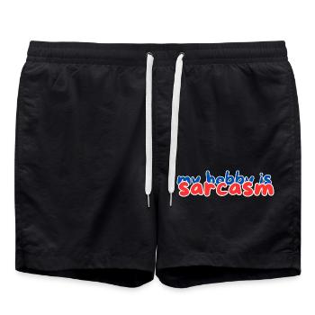 Mon passe-temps, c’est le sarcasme - Short de bain - noir - Devant - AI Model Male 185 light (185cm)