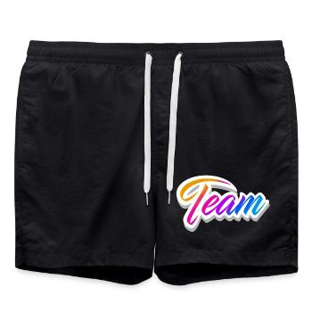 Team - Badeshorts - Schwarz - Vorne - AI Model Male 185 light (185cm)