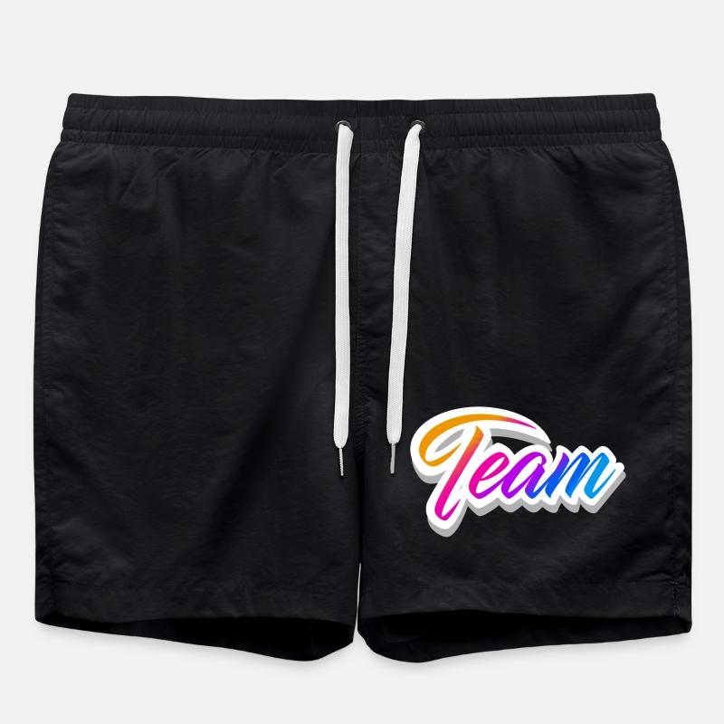 team - Swim Trunks - black
