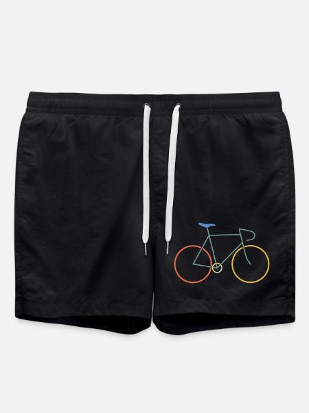 Road bike colorful - Swim Trunks - black