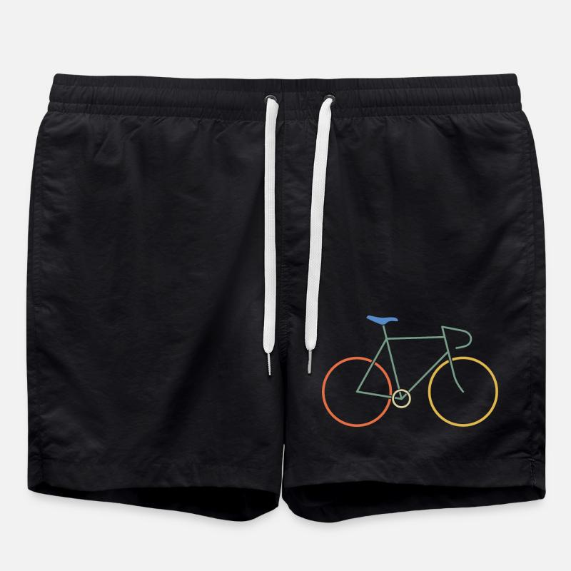 Rennrad bunt - Badeshorts - Schwarz