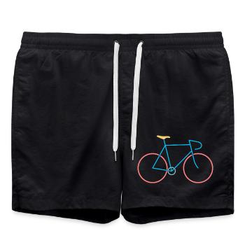 Vélo de course rouge bleu - Short de bain - noir - Devant - AI Model Male 185 light (185cm)