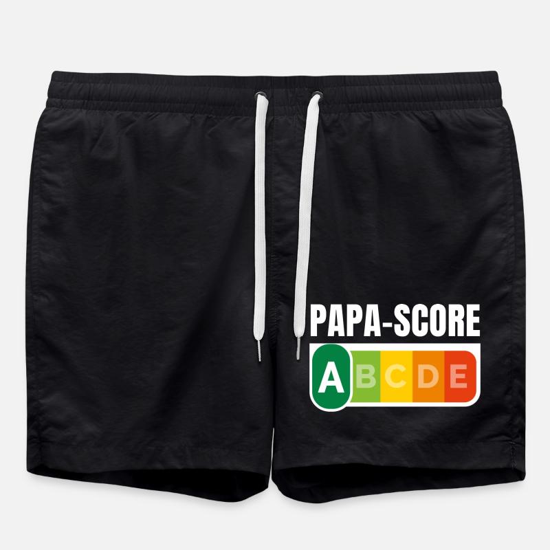 PAPA-SCORE / Humour Papa - Short de bain - noir