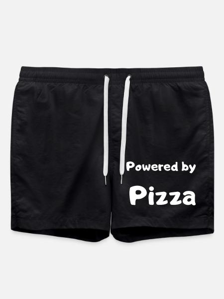 Pizza design - Swim Trunks - black