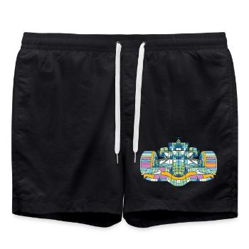 Voiture de course colorée - Short de bain - noir - Devant - AI Model Male 185 light (185cm)
