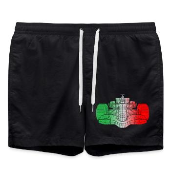 Italie Voitures de course - Short de bain - noir - Devant - AI Model Male 185 light (185cm)