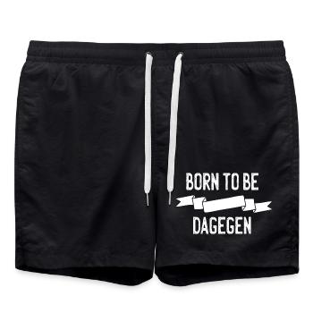 Born to be dagegen - Badeshorts - Schwarz - Vorne - AI Model Male 185 light (185cm)