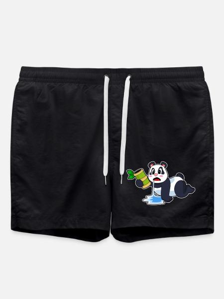 Panda Bamboo - Swim Trunks - black