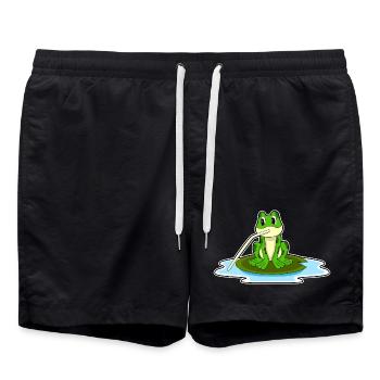 Grenouille drôle - Short de bain - noir - Devant - AI Model Male 185 light (185cm)