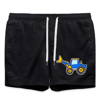 Excavator - Swim Trunks - black - Front - AI Model Male 185 light (185cm)