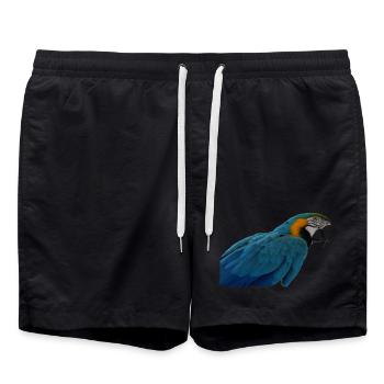Perroquets oiseau T-shirt cadeau - Short de bain - noir - Devant - AI Model Male 185 light (185cm)